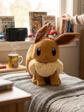 Nintendo Pokémon Eevee Plush – Giant Stuffed Animal (Great Condition)